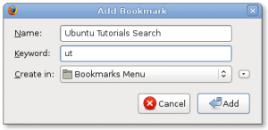 smart keyword search - add bookmark